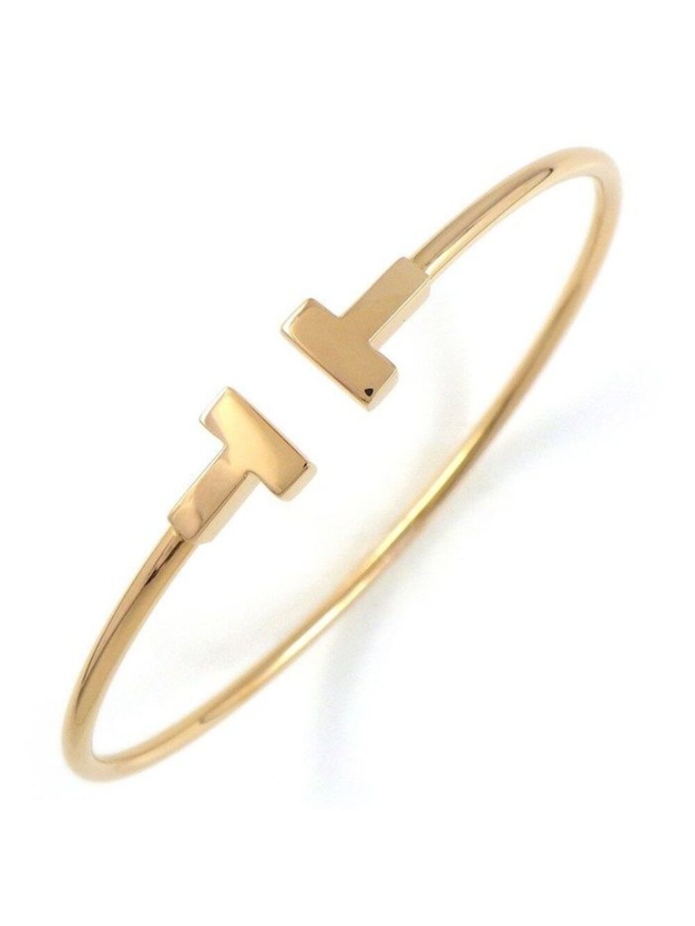 Tiffany & Co Bangle T Wire Narrow 18k Pink Gold Bracelet